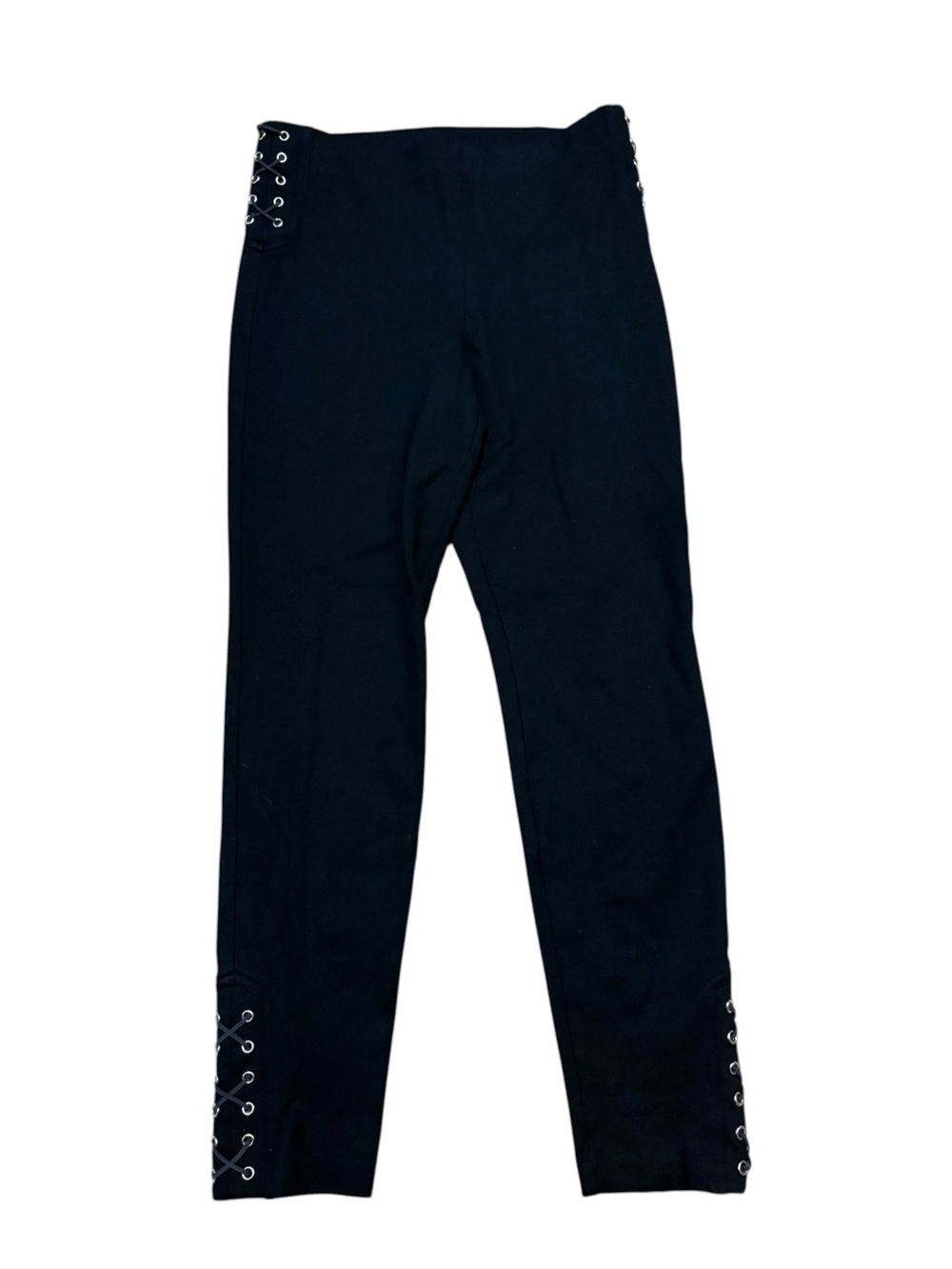 INC International Concepts Black Lace Up Ankle Leggings. Size 10